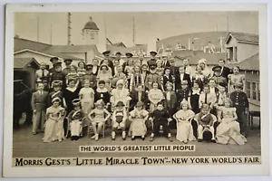 1939 WORLD'S FAIR PPC * MORRIS GEST'S GREATEST LITTLE PEOPLE MIDGET PERFORMERS - Picture 1 of 2