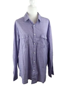Alfani Lavender Purple Shirt Button Down Tunic Size XL Pockets Long Sleeve Euc - Picture 1 of 8