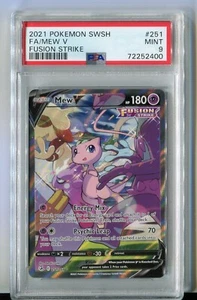 Pokemon Fusion Strike Mew V arte alternativa PSA MINT 9 - Foto 1 di 2