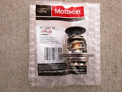 FORD 1X4Z-8575-B 1X4Z8575B MOTORCRAFT RT-1253 ENGINE COOLANT THERMOSTAT OEM NEW - Image 1 of 4