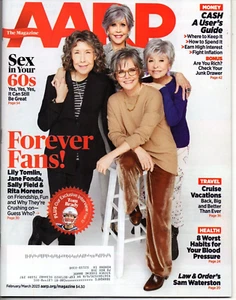 AARP Magazine Feb/March 2023 Sally Field Jane Fonda Lily Tomlin Rita Moreno - Picture 1 of 3