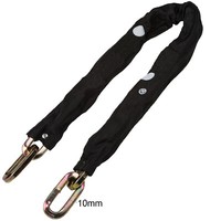 10mm 3ft Heavy Duty Hardened Steel Square Security Chain Lock Oxford Nylon Cover