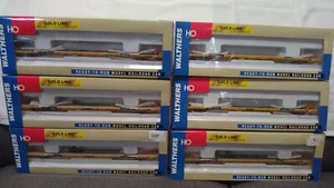 New HO Walthers Gold line 89 ' TTX Flush Deck Flat Cars All 6 Different # ' s - Picture 1 of 7