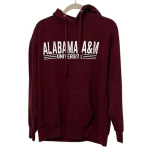 MV Sport Alabama A&M University Maroon Hoodie Sweatshirt Mens Size Large - Picture 1 of 10