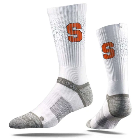 Syracuse Orange Strideline Premium Crew Sock - White Cover