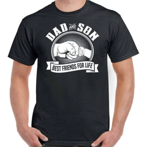 Dad & Sohn T-Shirt Beste Freunde Für Leben Herren Lustige Vatertag - Picture 1 of 20