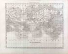 1800 Duvotenay, Planisphere, Mappemonde, Worldmap. carte ancienne, antiquaria...