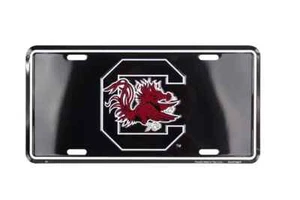 SOUTH CAROLINA CAR TRUCK TAG LICENSE PLATE UNIVERSITY BLACK GAMECOCKS METAL SIGN - Picture 1 of 4