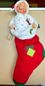 MUÑECA ANNALEE EN MEDIAS DE NAVIDAD - 33" DE ALTO - 1988 - Imagen 1 de 11