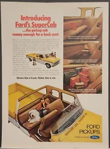 1974 Ford V8 Supercab Pickup Truck Print Ad Young Boy Sheep Dog - Picture 1 of 1