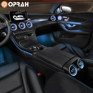 7PCS 64 Colors Front Rear Air Vent LED Ambient Light For Mercedes Benz C W205 - Bild 1 von 14