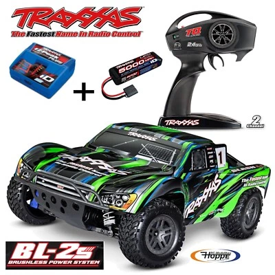 TRAXXAS # Slash 4x4 grün 1/10 Short-Course RTR BL-2S Brushless + 4A Lader + Akku - Bild 1 von 4