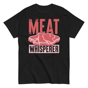 BBQ Party Funny Men's Cotton T-Shirt Chef Meat Whisperer Gift Tee - Picture 1 of 8