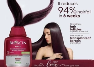 Bioxcin Forte Herbal shampoo for Severe Hair Loss All Hair Type 300ml Turkey QR