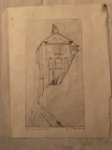 John I. Gannon, Russian Hill House, (1 of2) Antique Lithograph, Block Print,1927 - Picture 1 of 6