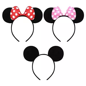 Cartoon Mouse Ears Headband Head Hair Alice Halloween Band Ladies Girls Party - Picture 1 of 32