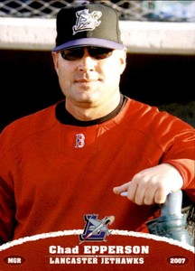 2007 Lancaster Jethawks Grandstand #9 Chad Epperson Cape Coral Florida FL Card