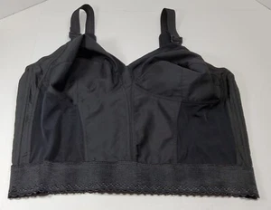 EXQUISITE FORM FULLY LONGLINE BRA SZ 40D BLACK BACK HOOK #7532 - Picture 1 of 8