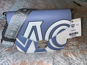 MCM Light Blue And White Crossbody Bag New - Picture 1 of 10