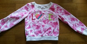Sudadera The Children's Place SEQUIN "LOVE" Tie Dye Niñas Talla XS/4, ¡dulce! - Imagen 1 de 4
