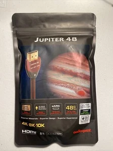 AudioQuest Jupiter 48g 8’ 4K-8K-10K HDMI Cable - Red New Sealed - Picture 1 of 2