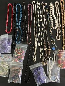 Vintage To Now Wearable Necklace Lot Apx 68 PCs t Apx 7 Pounds - Picture 1 of 16