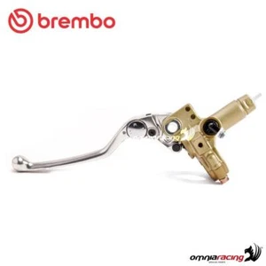 Axial clutch master cylinder Brembo 13mm gold body and silver adjustable lever - Picture 1 of 10