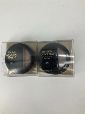 LOT OF 2 Revlon Colorstay Powder Oil-Free NUDE Shade Full Size 0.43 oz x2 NEW - Image 1 of 4