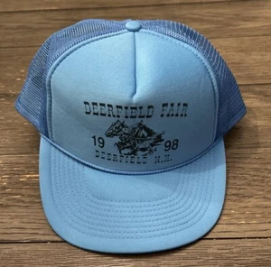 VTG Deerfield Fair 1998 New Hampshire Snapback Hat Trucker Cap Foam Mesh Horses - Picture 1 of 6