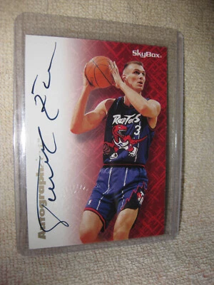 1996-97 SkyBox Premium Autographics Zan Tabak Toronto Raptors NBA basketball - Image 1 of 2