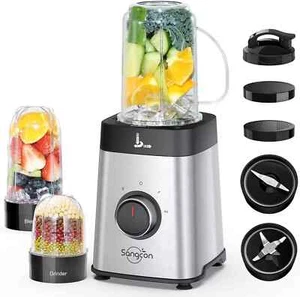 Sangcon Blenders and Food Processor Combo for Kitchen, 3 Cups & 2 Blades - Picture 1 of 4