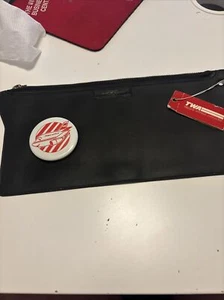 Vintage Trans World Airlines TWA Unattended Minor Button & Top Loader Bag & Tag - Picture 1 of 10