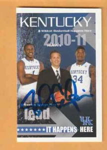 John Calipari Kentucky Wildcats AUTO Signed 2010-11 Pocket Schedule Arkansas - Picture 1 of 2