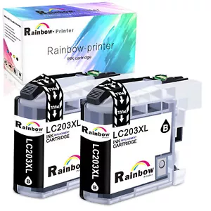 2 PK NEW LC-203XL black Ink For Brother Printer MFC-J460DW MFC-J480DW J485DW - Picture 1 of 5