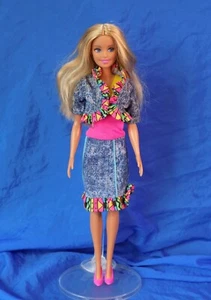 Barbie JEANS WEEKEND Dress Jacket Shoes w/ Top and Doll Vintage 1990's Outfit - Picture 1 of 9