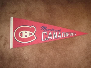 1970 NHL SERVICES MONTREAL CANADIENS NHL HOCKEY PENNANT FLAG SHARP+ - Picture 1 of 2
