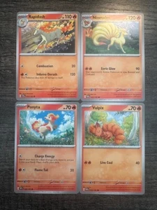 Pokemon Rapidash 027/162 + Ninetales 027/167 & Vulpix 026/167 + Ponyta 026/162 - Bild 1 von 4