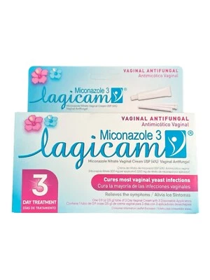 Crema de tratamiento antifúngico para infecciones vaginales por levaduras Lagicam de 3 días 200 mg 18 Foto 1 de 4