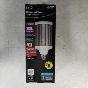 Feit Electric C4000/5K/LEDG2/HDRP   LED Light Bulb- 300W USES 35W 4000 LUMENS - Picture 1 of 1