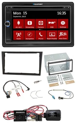 Blaupunkt Bluetooth DAB 2DIN USB DVD Lenkrad Autoradio für Opel Corsa D stealth - Bild 1 von 4
