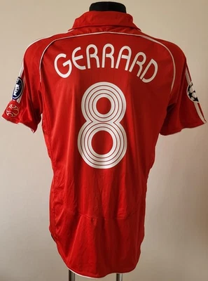 Liverpool 2006 - 2008 Home football Adidas shirt #8 Gerrard size Medium - Image 1 of 4