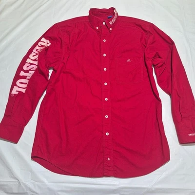 Camisa Resistol Para Hombre Mediana Roja Bordada Western Competición Rodeo Vaquero Foto 1 de 4