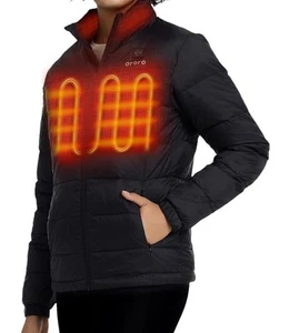 Ororo Women’s 4 Zone Heated Puffer Jacket With Battery, Medium, Black - Picture 1 of 11