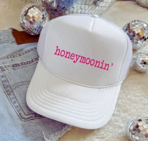 Honeymoonin, Honeymoon, White, Otto Brand Men's and Women's Trucker Hat - Picture 1 of 5