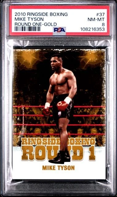 MIKE TYSON 2010 RINGSIDE BOXING ROUND ONE GOLD PARALLEL CARD #37 PSA 8 - Image 1 of 1