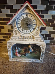 Vintage Haddon Model 15 "The Teeter Totter" Animated Motion Lighted Clock Works - Picture 1 of 8