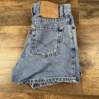 Pantalones Cortos Levis Jean Juniors 5 Azul 3” Hecho en EE. UU. Y2K Denim Ligero De Colección Foto 1 de 4