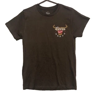 Coors Banquet Rodeo Shirt NWOT Mens Small Brown Western Beer Logo Graphic 2022 - Picture 1 of 7
