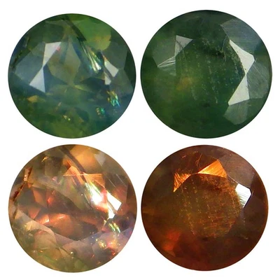 0.43 ct (2pcs) MATCHING PAIR Round (3.55 x 3.55 mm) Natural Alexandrite - Image 1 of 3