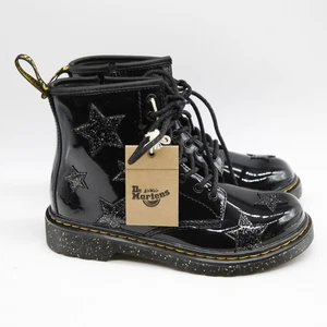 Dr. Martens Glitter Stars Schwarz Lackleder Gr. 3 Neu mit Etikett Sparkly Neu  - Bild 1 von 10